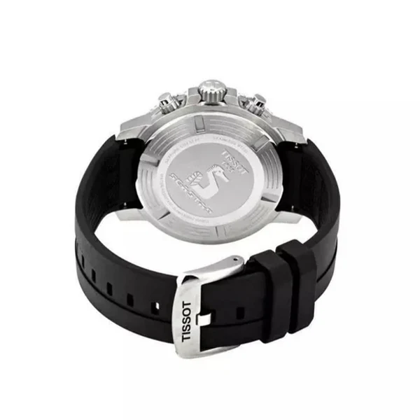 Tissot Seastar 1000 Black Rubber Strap Blue Dial Chronograph Quartz Watch for Men's - T120.417.17.041.00 - Image 2