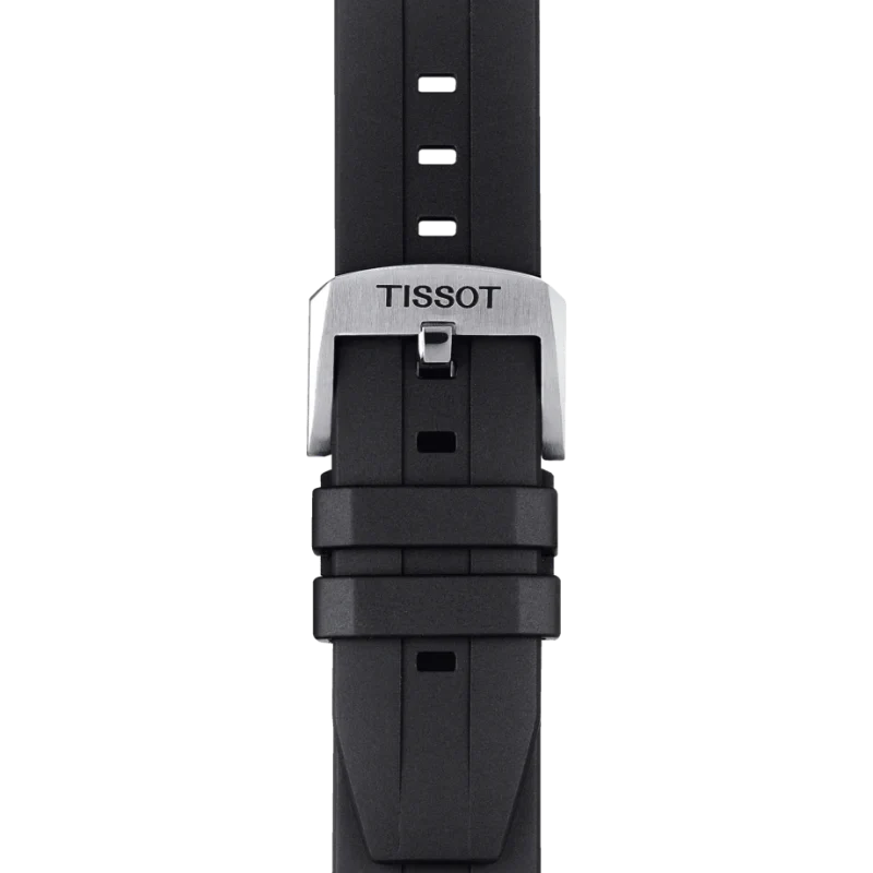Tissot Seastar 1000 Black Silicone Strap Black Dial Chronograph Quartz Watch for Gents - T120.417.17.051.00 - Image 2