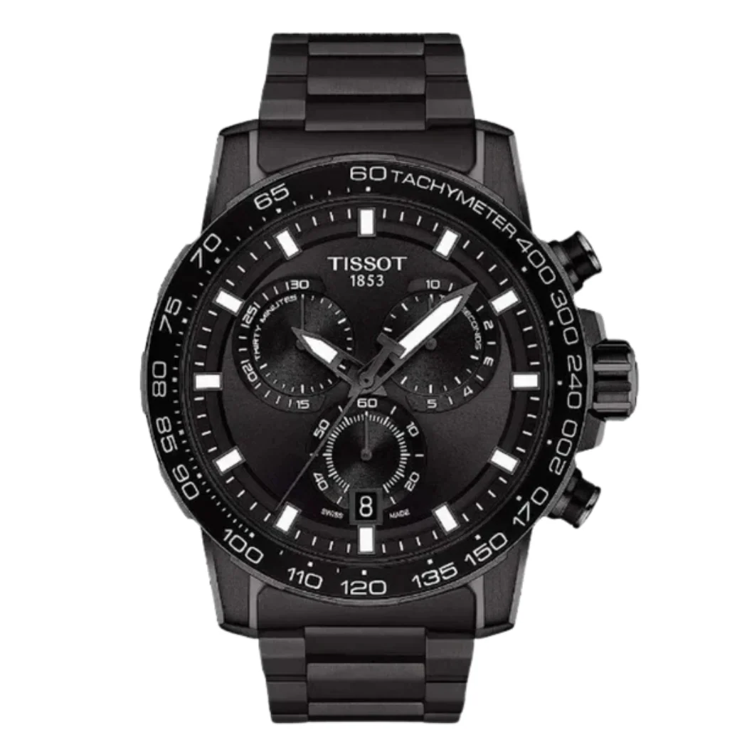 Tissot Supersport Black Stainless Steel Black Dial Chronograph Quartz Watch for Men's - T.125.617.33.051.00