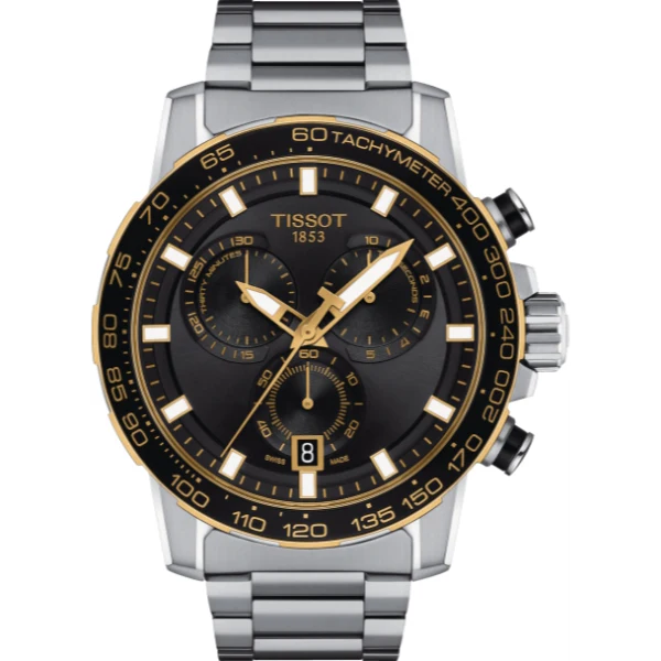 Tissot Supersport Silver Stainless Steel Black Dial Chronograph Quartz Watch for Men's - T.125.617.21.051.00
