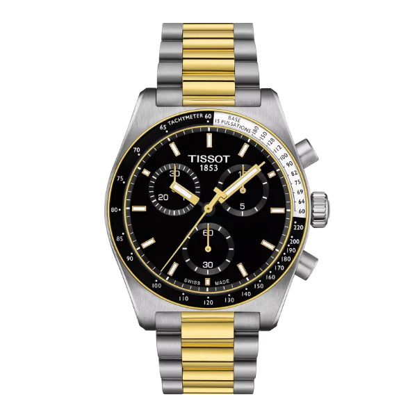 Tissot T-Classic Two-Tone Stainless Steel Black Dial Quartz Watch for Gents - T149.417.22.051.00