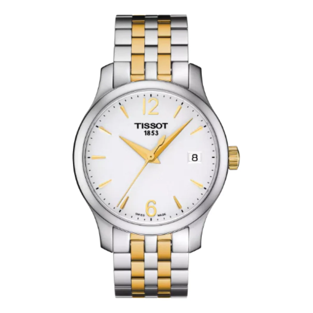 Tissot T-Lady Two-Tone Stainless Steel Silver Dial Quartz Watch for Ladies - T063.210.022.037.00