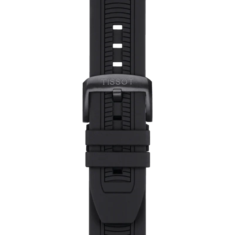 Tissot T-Race Black Silicone Strap Black Dial Chronograph Quartz Watch for Gents - T115.417.37.061.03 - Image 2