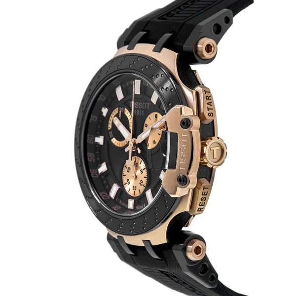 Tissot T-Race Black Silicone Strap Black Dial Chronograph Quartz Watch for Men's - T115.417.37.051.00 - Image 3