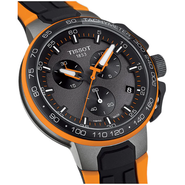 Tissot T-Race Multi-color Silicone Strap Black Dial Chronograph Quartz Watch for Men's - T.111.417.37.441.04 - Image 2