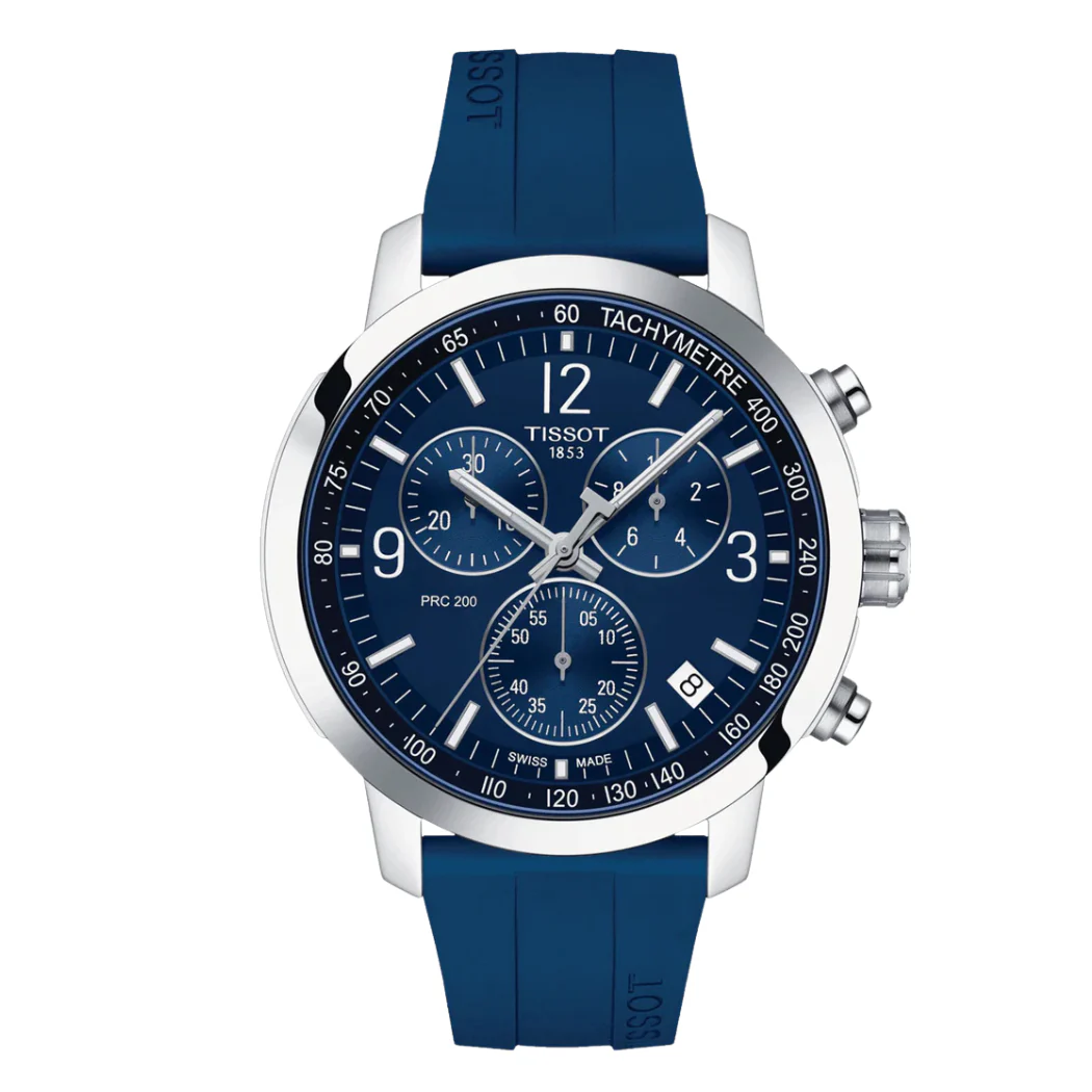 Tissot T-Sport Blue Silicone Strap Blue Dial Chronograph Quartz Watch for Gents - T114.417.17.047.00