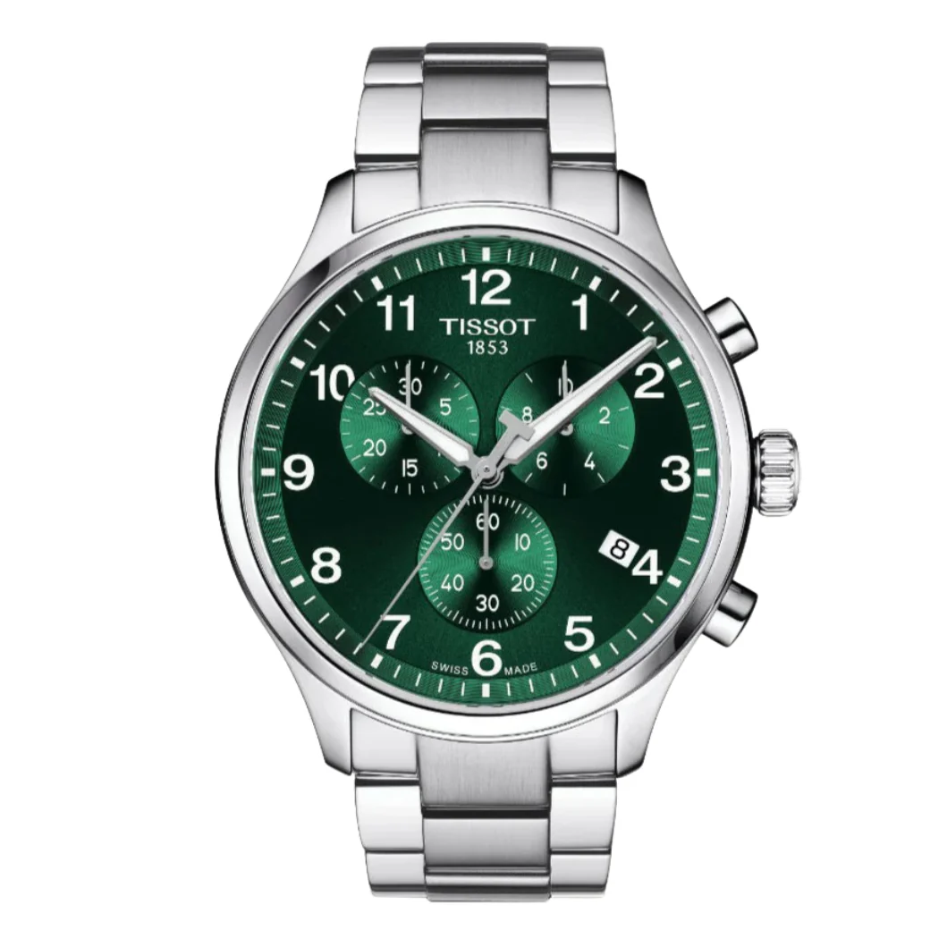 Tissot T-Sport Grey Stainless Steel Green Dial Quartz Watch for Gents - T116.617.11.091.00