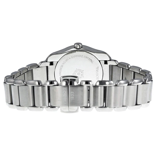 Tissot T-Wave Silver Stainless Steel Black Dial Quartz Watch for Ladies - T023.210.11.056.00 - Image 2