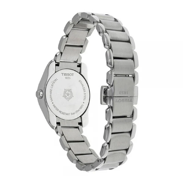 Tissot T-Wave Silver Stainless Steel Black Dial Quartz Watch for Ladies - T023.210.11.057.00 - Image 2
