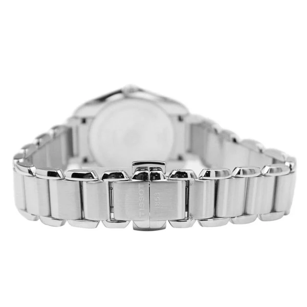 Tissot T-Wave Silver Stainless Steel Mother of pearl Dial Quartz Watch for Ladies - T023.210.11.117.00 - Image 2
