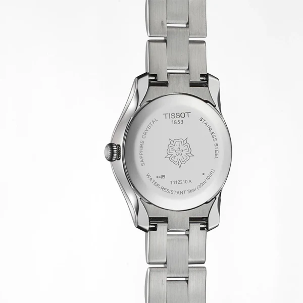 Tissot T-Wave Silver Stainless Steel Silver Dial Quartz Watch for Ladies - T1122101103100 - Image 2