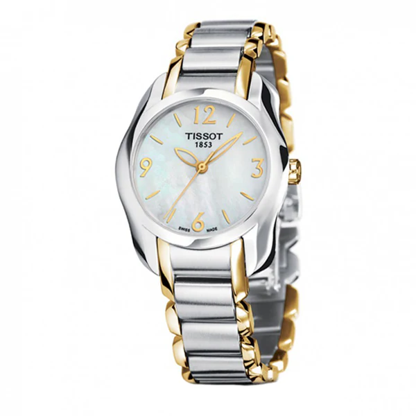 Tissot T-Wave Two-tone Stainless Steel Mother of pearl Dial Quartz Watch for Ladies - T023.210.22.117.00