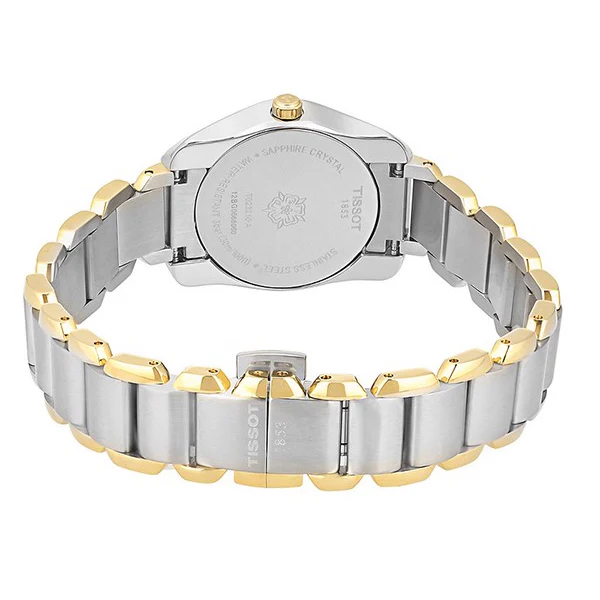 Tissot T-Wave Two-tone Stainless Steel Mother of pearl Dial Quartz Watch for Ladies - T023.210.22.117.00 - Image 2