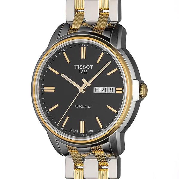 Tissot T-Classic Two-tone Stainless Steel Black Dial Automatic Watch for Men's - T-0654302205100 - Image 2