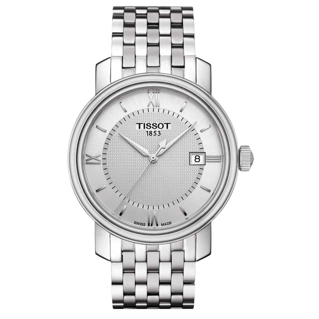 Tissot Bridgeport Silver Stainless Steel Silver Dial Quartz Watch for Men's - T-0974101103800