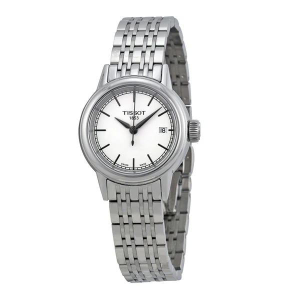 Tissot Carson Silver Stainless Steel White Dial Quartz Watch for Ladies - T-0852101101100