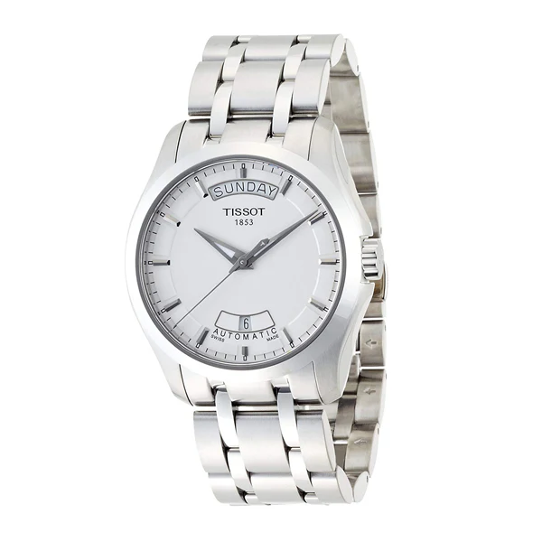 Tissot Couturier Silver Stainless Steel White Dial Automatic Watch for Men's - T-0354071103100 - Image 2