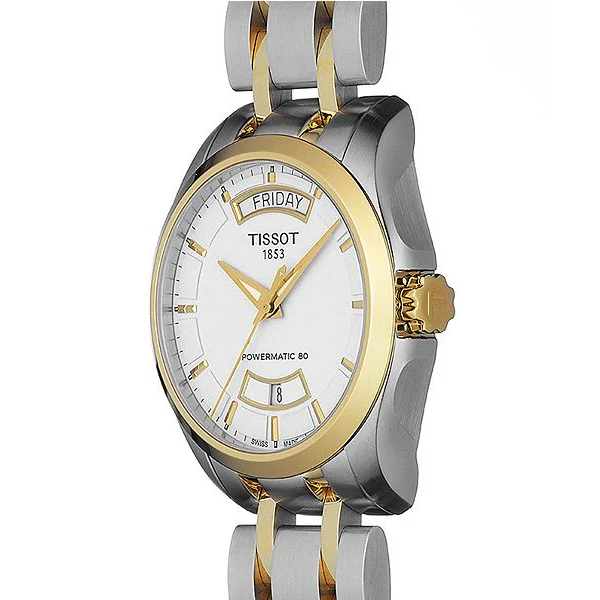 Tissot Couturier Two-tone Stainless Steel White Dial Automatic Watch for Men's - T-0354072201100 - Image 2