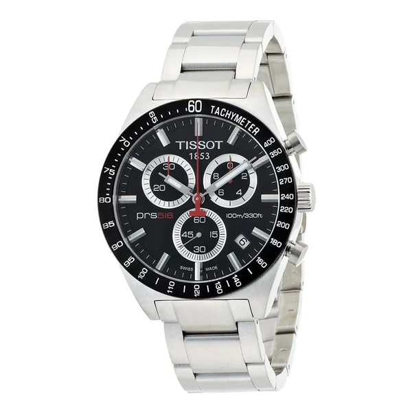 Tissot T-Sport Silver Stainless Steel Black Dial Quartz Watch for Men's - T-0444172105100 - Image 2