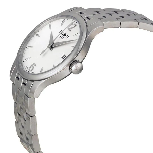 Tissot Tradition Silver Stainless Steel Silver Dial Quartz Watch for Ladies - T-0632101103700 - Image 2