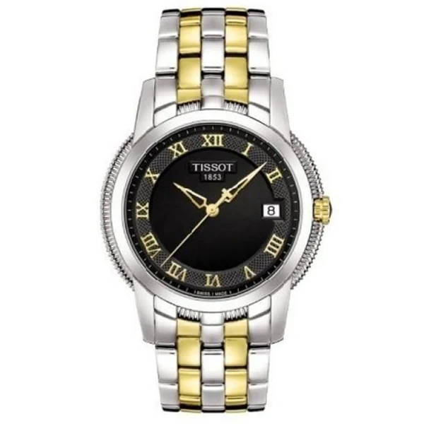 Tissot Two-tone Stainless Steel Black Dial Quartz Watch for Ladies - T0312102205300