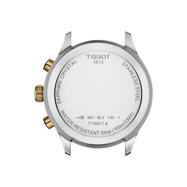 Tissot XL Classic Two-tone Stainless Steel Gold Dial Chronograph Quartz Watch for Men's - T116.617.22.021.00 - Image 2
