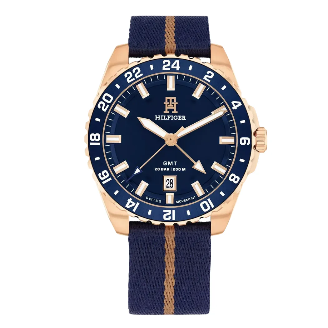 Tommy Hilfiger Blue Fibers Blue Dial Quartz Watch for Gents - Tommy Hilfiger 1792130