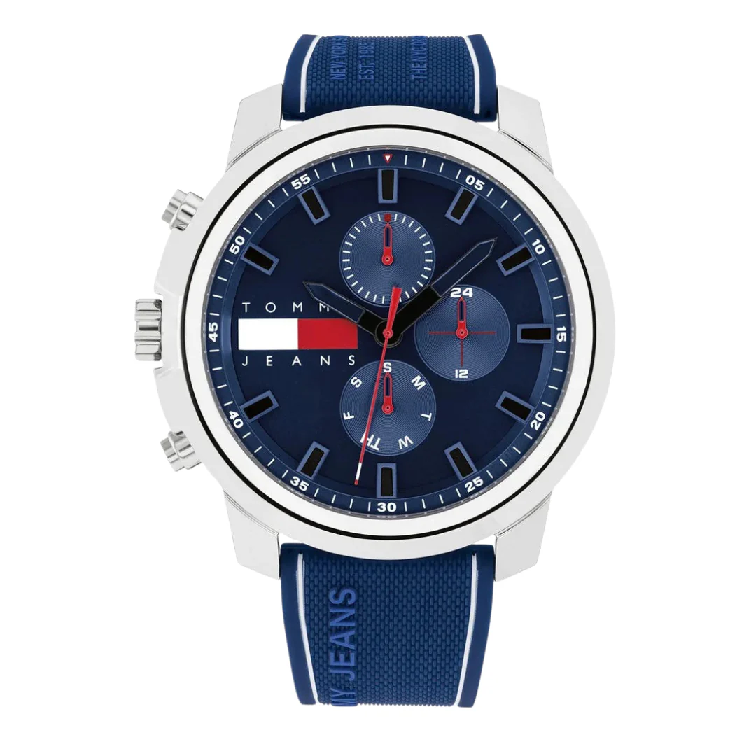 Tommy Hilfiger Blue Silicone Strap Blue Dial Chronograph Quartz Watch for Gents - TOMMY HILFIGER 1710582