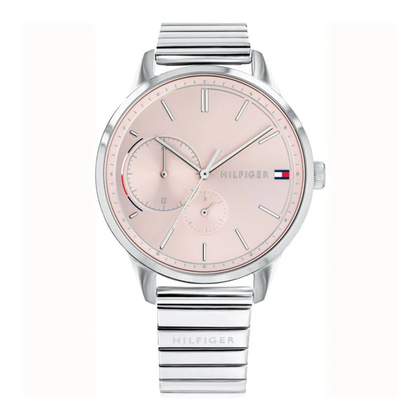 Tommy Hilfiger Brooke Silver Stainless Steel Pink Dial Quartz Watch for Ladies - 1782020