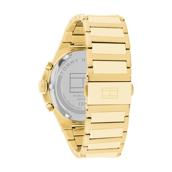 Tommy Hilfiger Dexter Gold Stainless Steel Brown Dial Chronograph Quartz Watch for Gents - 1792090 - Image 3