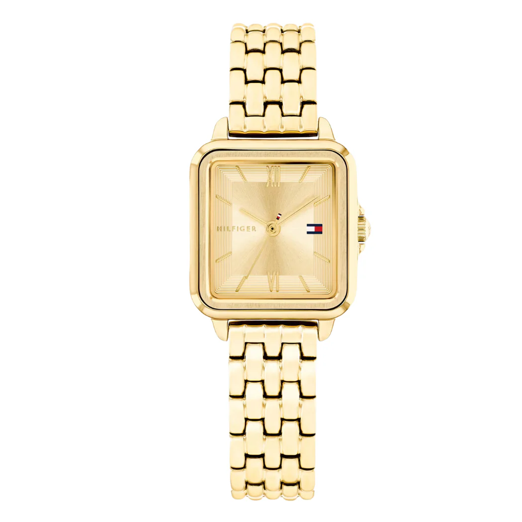Tommy Hilfiger Gold Stainless Steel Gold Dial Quartz Watch for Ladies - TOMMY HILFIGER 1782832