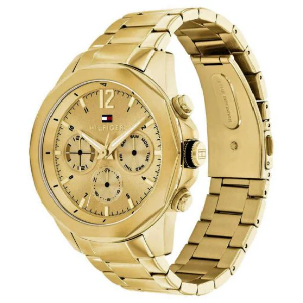 Tommy Hilfiger Lars Gold Stainless Steel Gold Dial Chronograph Quartz Watch for Gents - 1792060 - Image 2