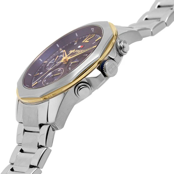 Tommy Hilfiger Lars Silver Stainless Steel Navy Blue Dial Chronograph Quartz Watch for Gents - 1792059 - Image 2