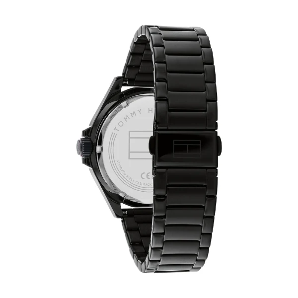 Tommy Hilfiger Logan Black Stainless Steel Black Dial Quartz Watch for Gents - 1792014 - Image 3