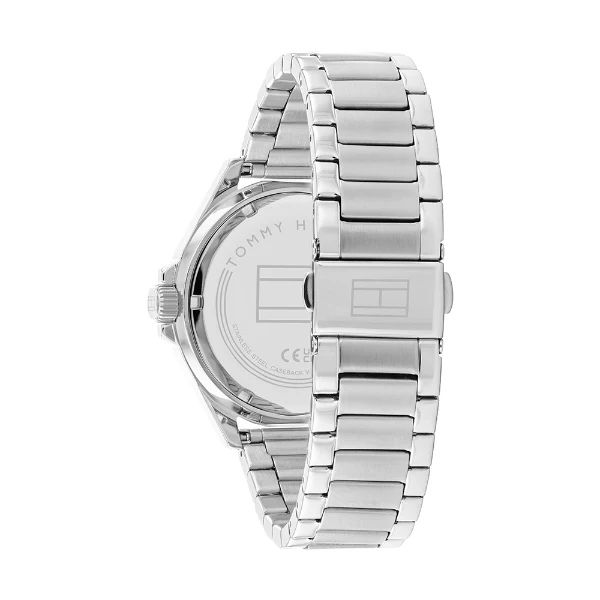 Tommy Hilfiger Logan Silver Stainless Steel Blue Dial Quartz Watch for Gents - 1792012 - Image 3