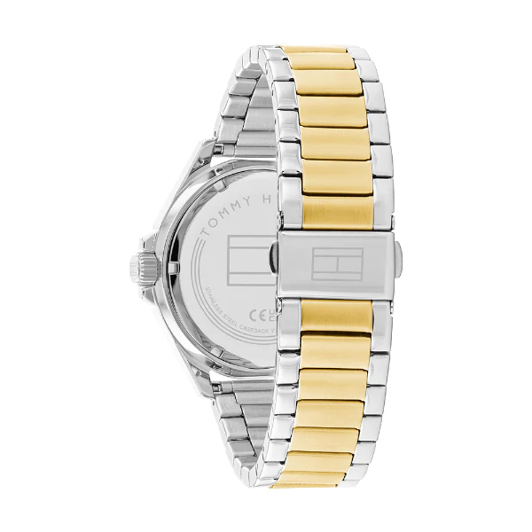 Tommy Hilfiger Logan Two-tone Stainless Steel Black Dial Quartz Watch for Gents - 1792013 - Image 3
