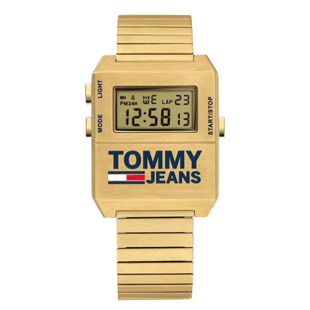 Tommy Hilfiger Tommy Jeans Expedition Gold Stainless Steel Digital Dial Quartz Unisex Watch - 1791670
