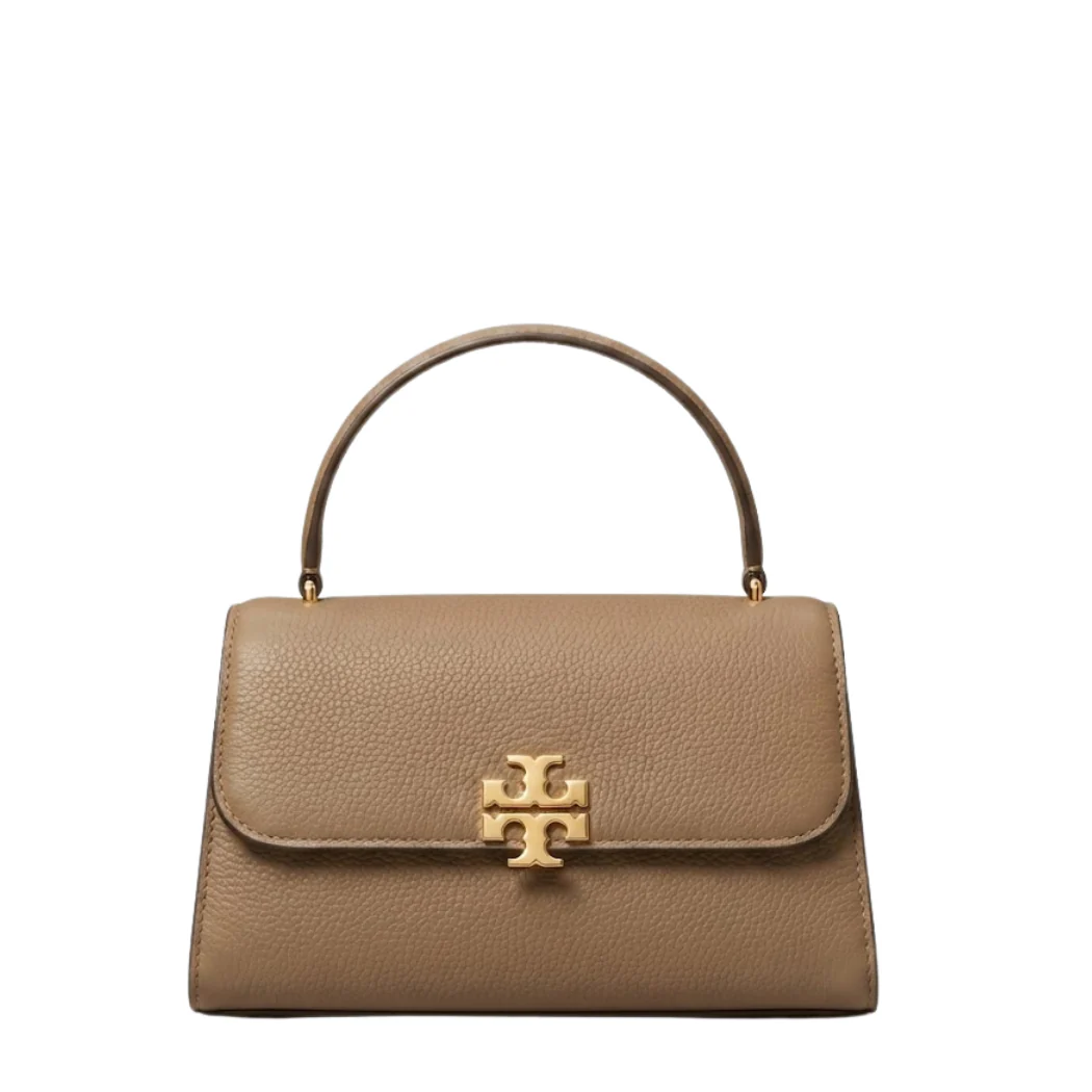 Tory Burch Britten Mini Top Handle Leather Crossbody Wild Mushroom Bag - 175616