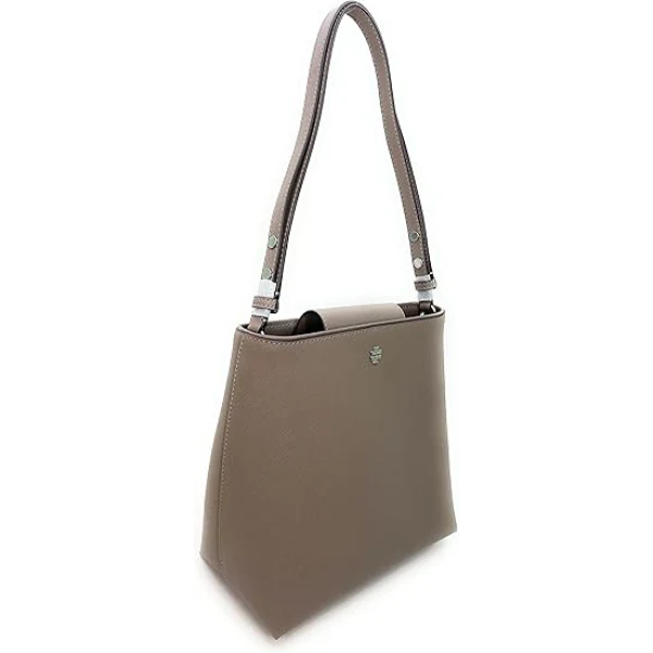 Tory Burch Emerson Saffiano Leather Bucket Bag Gray Heron - TB134840 - Image 4