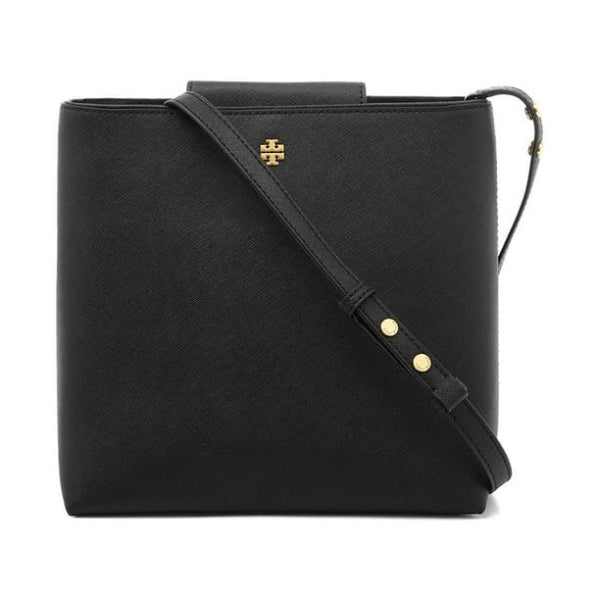 Tory Burch Emerson Saffiano Leather Medium Convertible Bucket Bag Black - TB134840 - Image 3