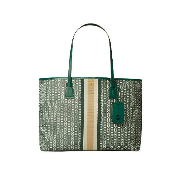Tory Burch Gemini Link Canvas Tote Malchite link -TB53303 - Image 2