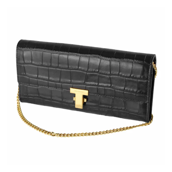 Tory Burch Juliette Embossed Slim Wall Black -TB84758 - Image 3