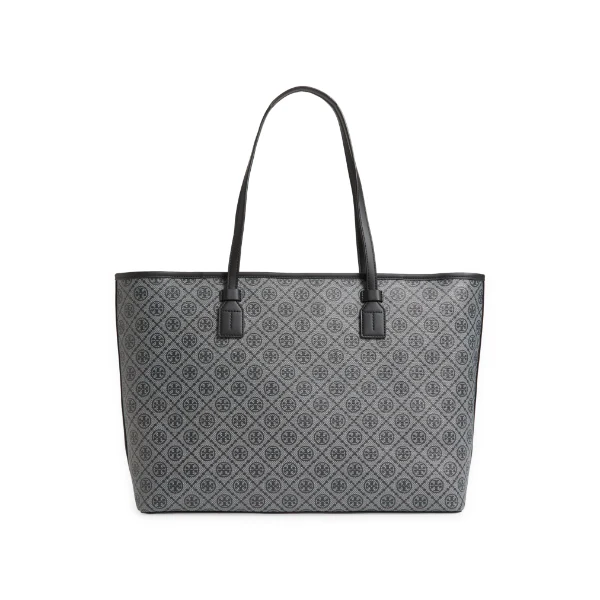 Tory Burch Large T-Monogram Coated Canvas Black -TB81964 - Image 2