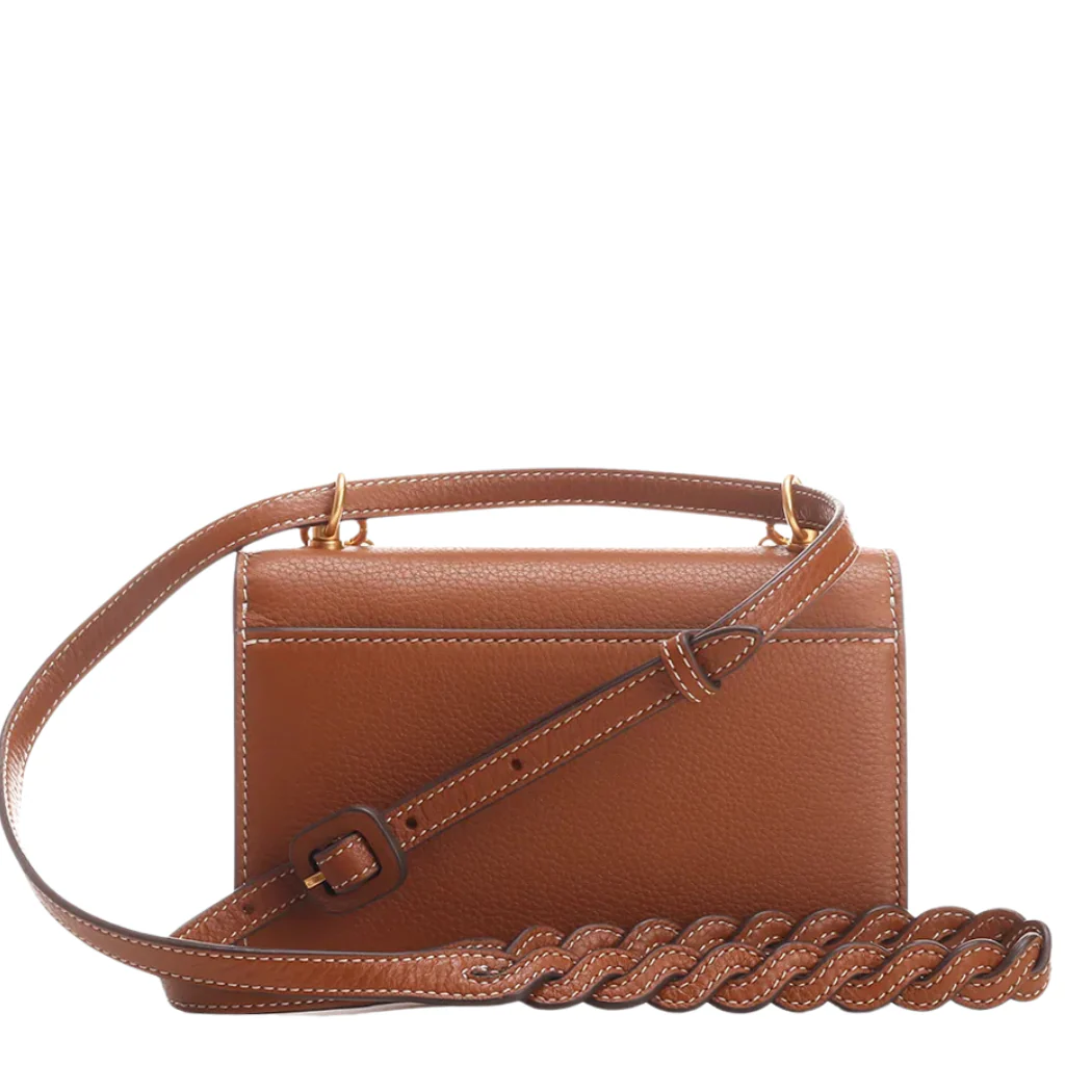 Tory Burch Miller Mini Wallet Crossbody โ Light Amber Pebbled Leather - Image 2