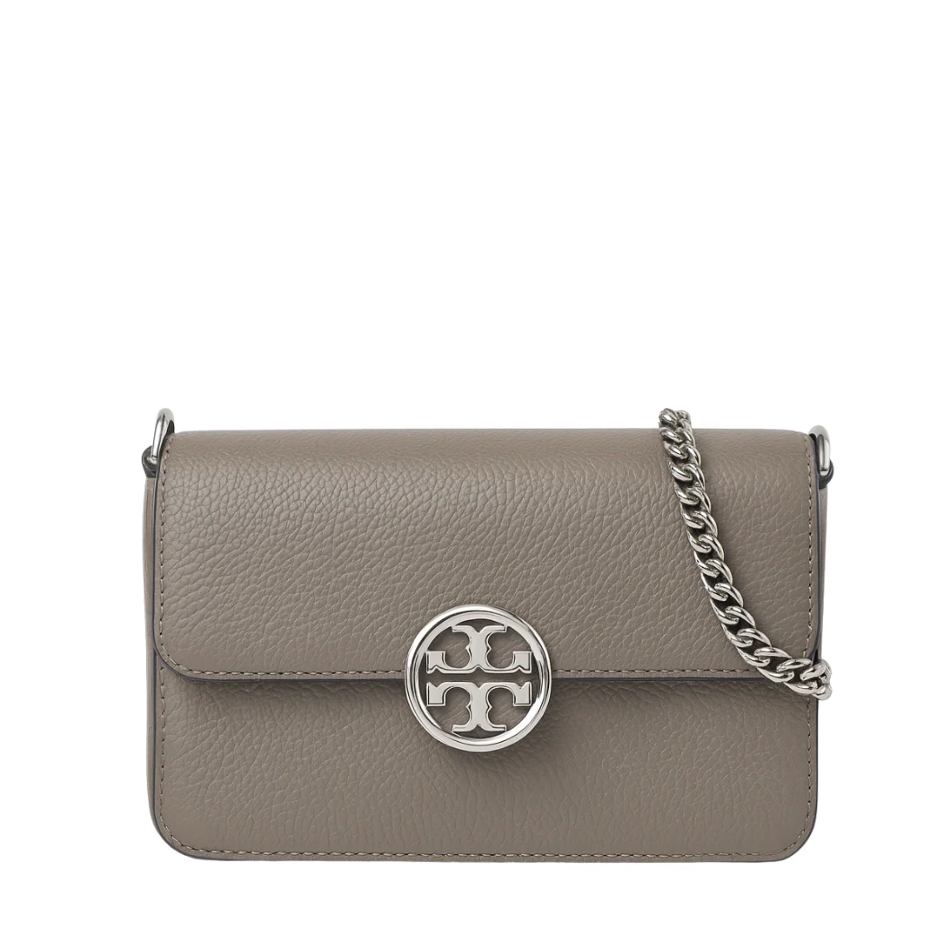 Tory Burch Olivia Pebbled Leather Small Bag In Green Heron - 141659
