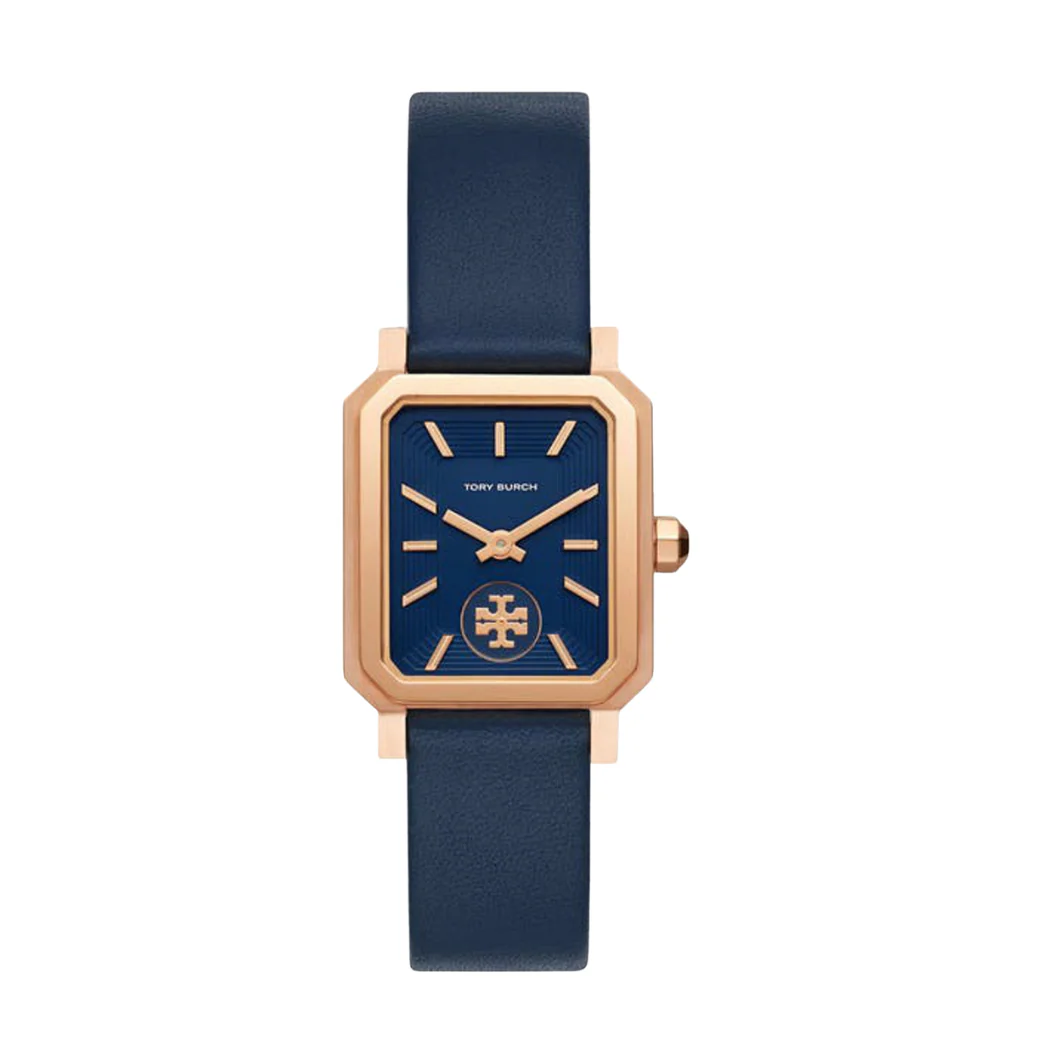 Tory Burch Robinson Navy Leather Strap Navy Dial Quartz Watch For Ladies – TBW1511