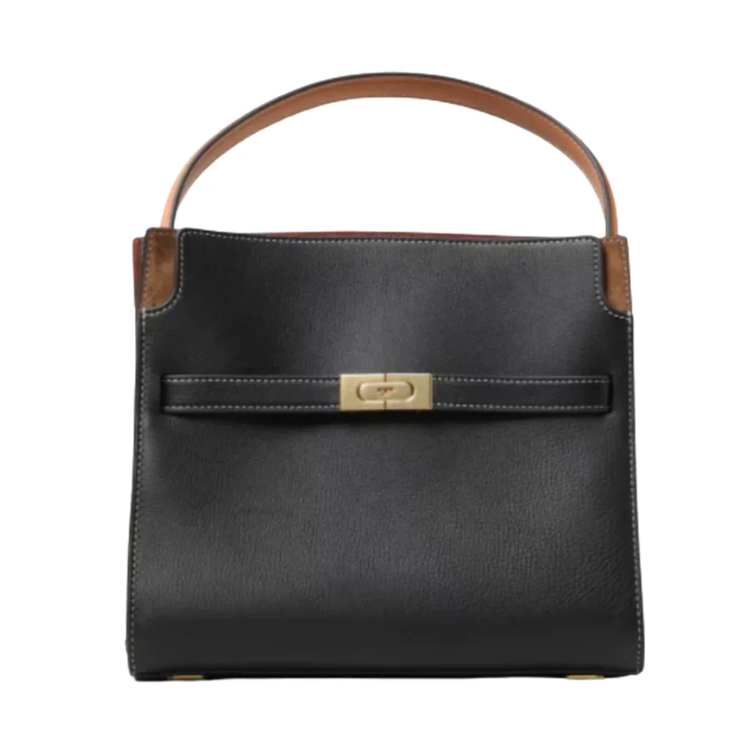 Tory Burch Small Lee Radziwill Double Bag – Elegant Black Designer Handbag