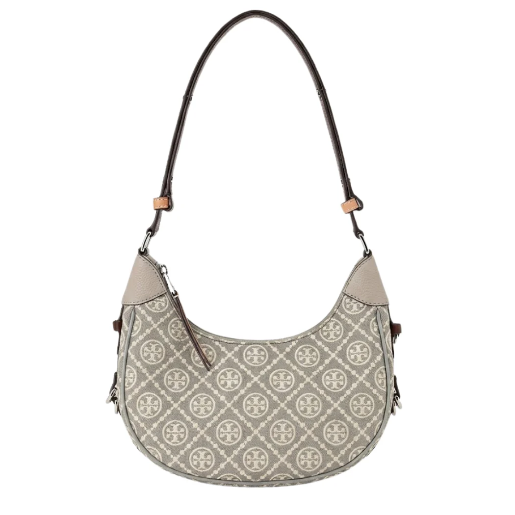 Tory Burch T-Monogram Crescent Bag Grey - TB178743