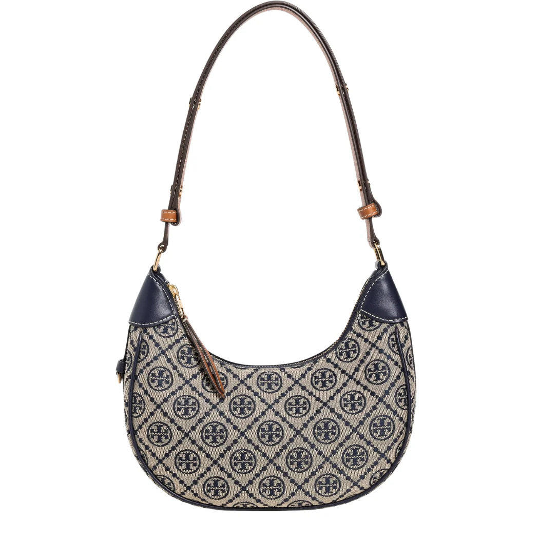 Tory Burch T-Monogram Crescent Bag Tory Navy - TB158513