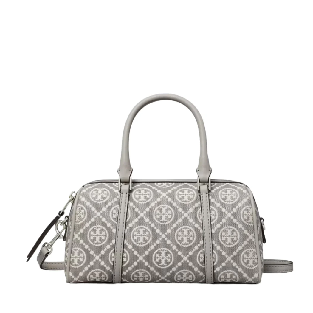 Tory Burch T-Monogram Utility Mini Barrel Bag Grey - TB178741